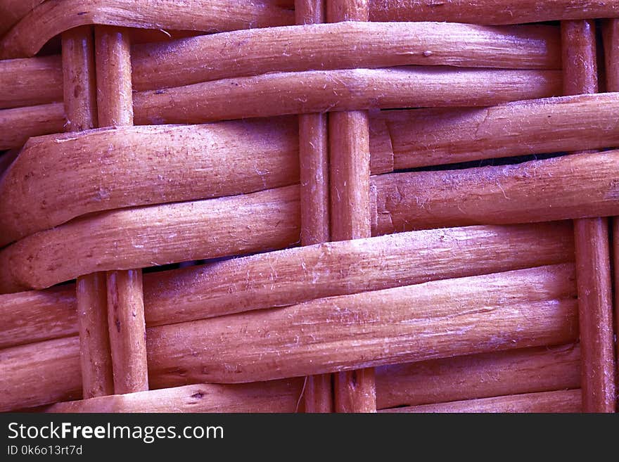 Royal purple painted Wooden wicker texture of basketwork for background use.