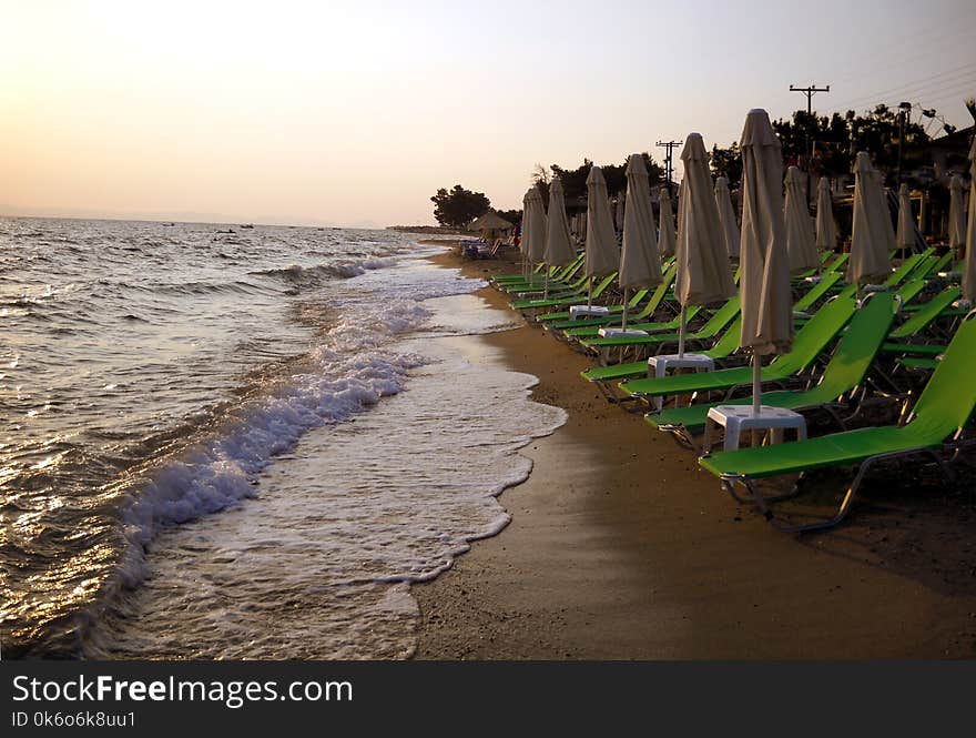 Beach without bathers.