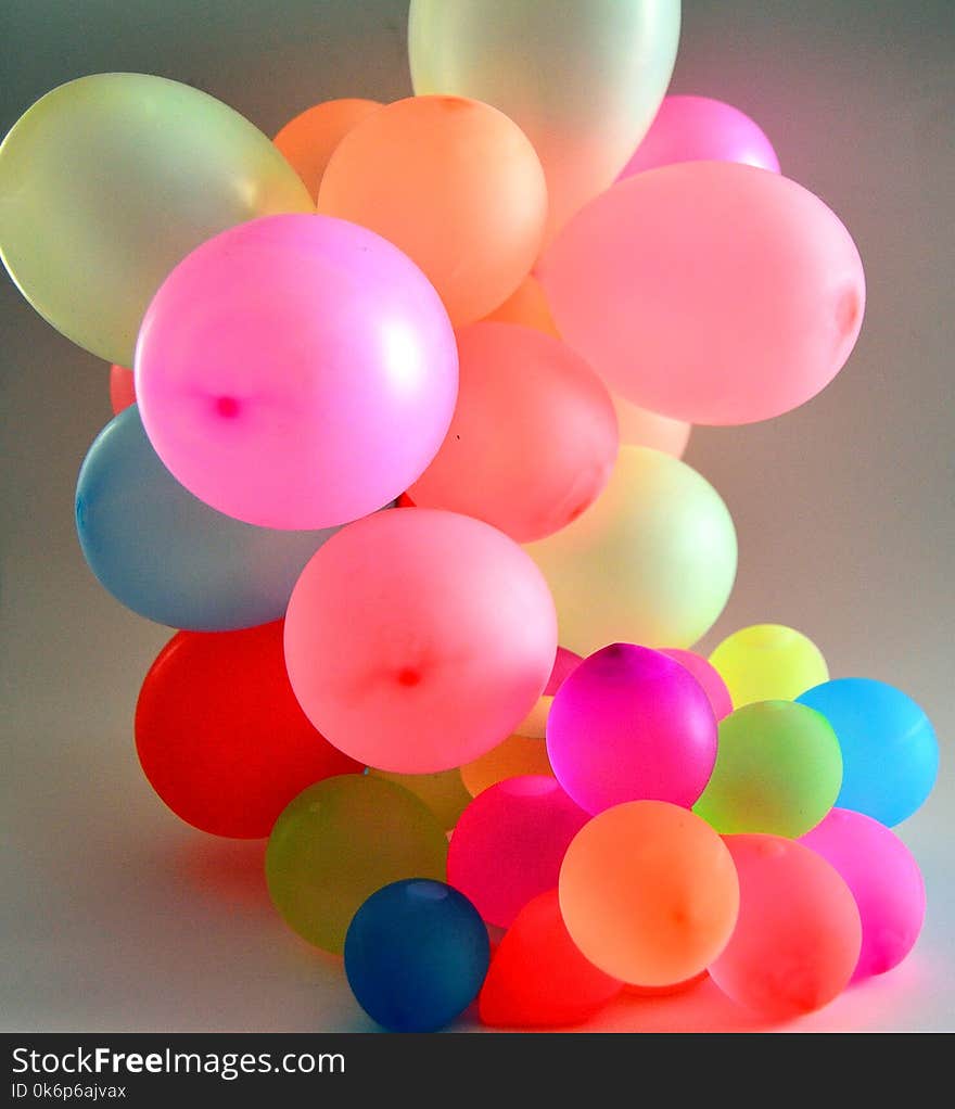 Balloons. Blowing, little.