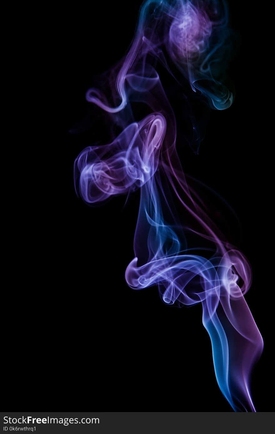 Blue Smoke On Black Background