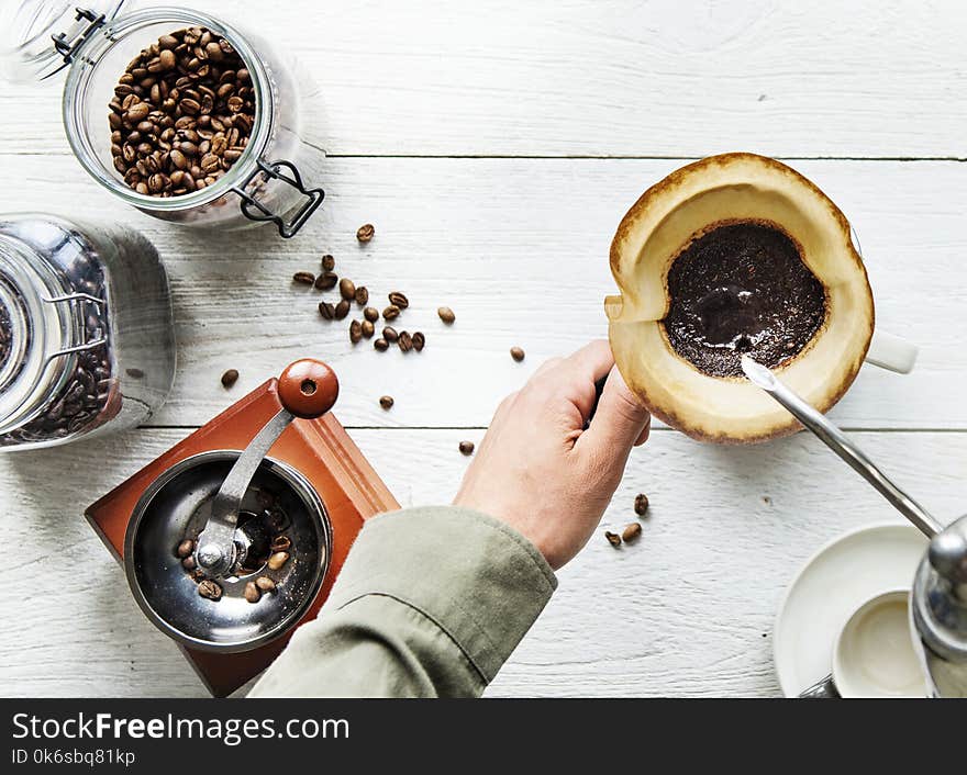 Person Making Coffee