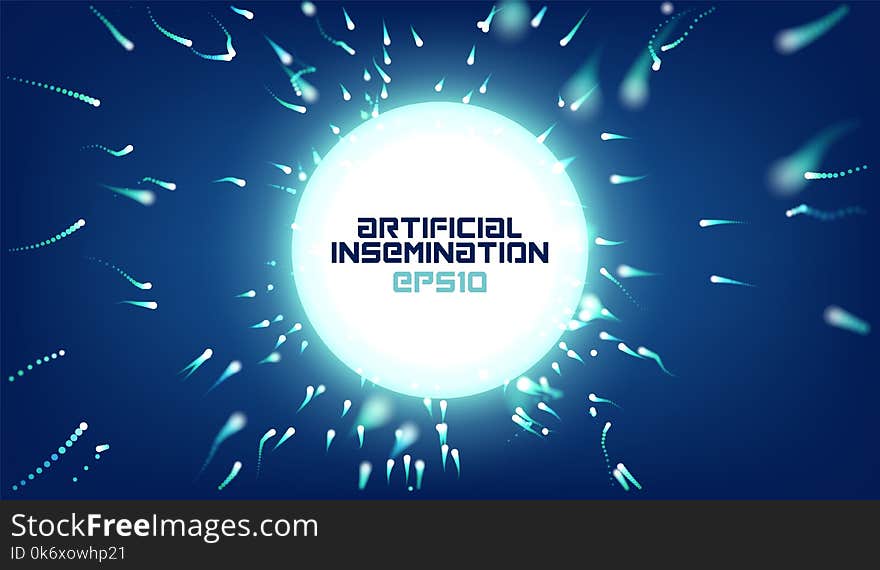 Abstract vector artificial insemination background. Reproduction science concept