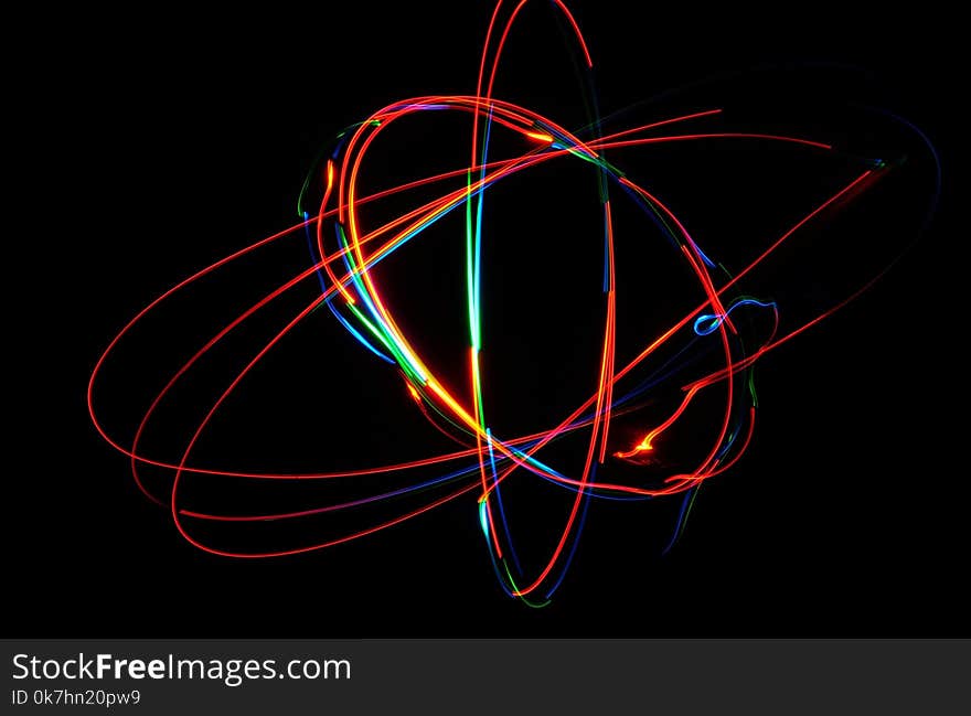 Atom shaped multicolor LED physiogram. Atom shaped multicolor LED physiogram.