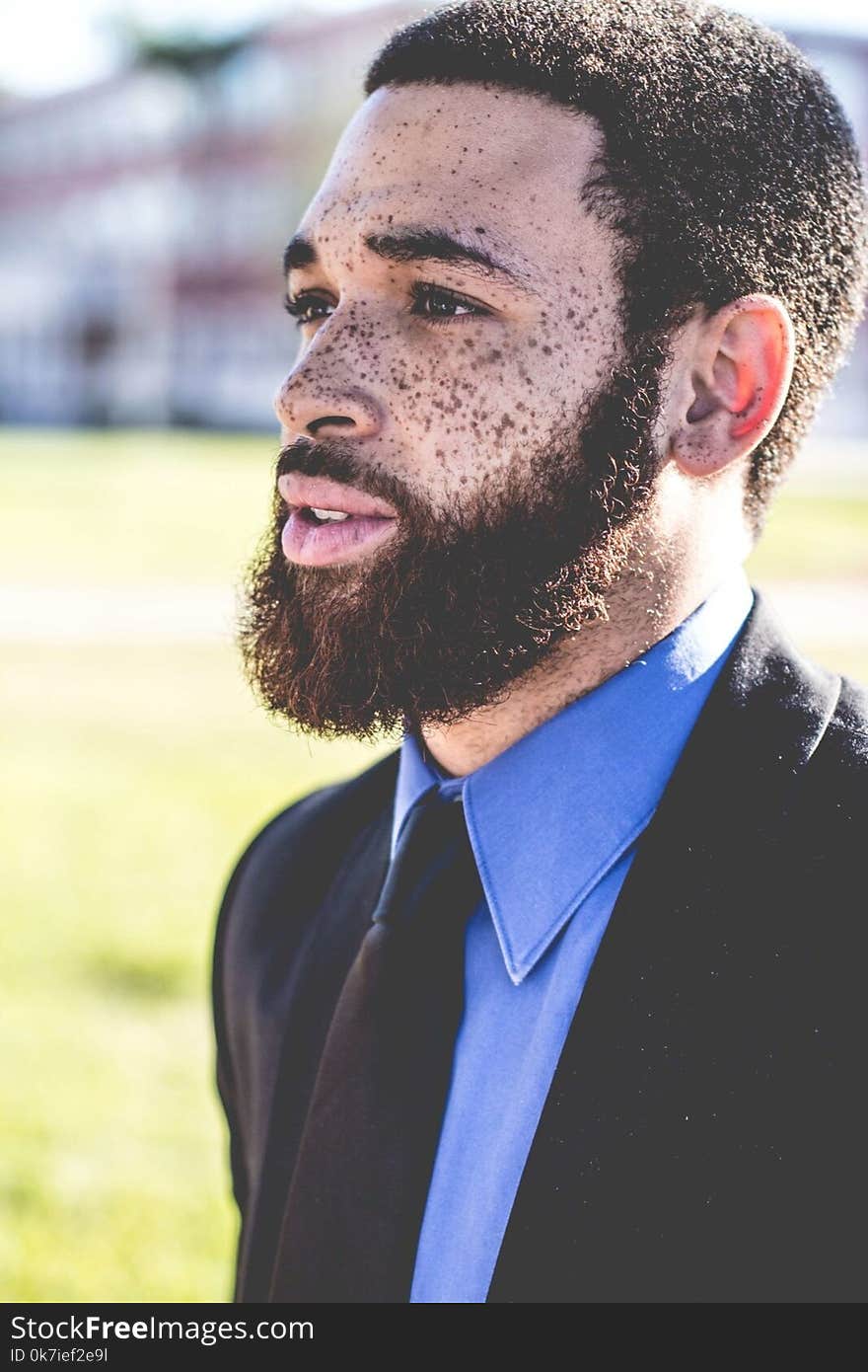 Man in Black Formal Suit