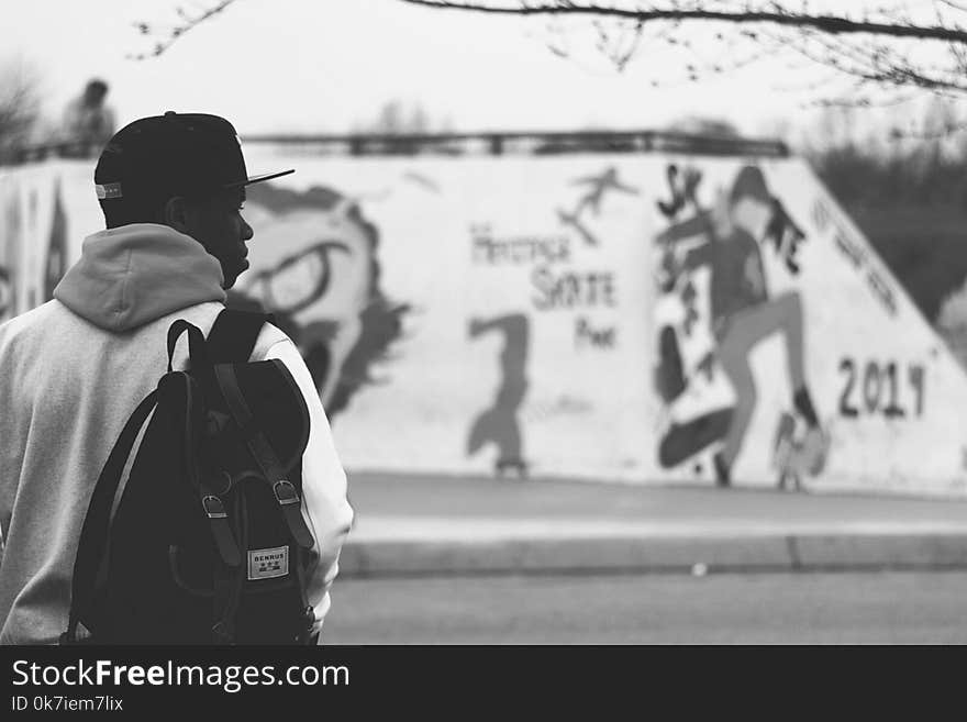 Man With Black Backpack