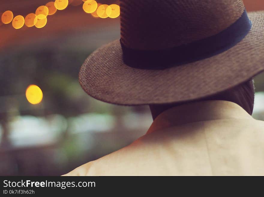 Shallow Focus of Man in Brown Hat