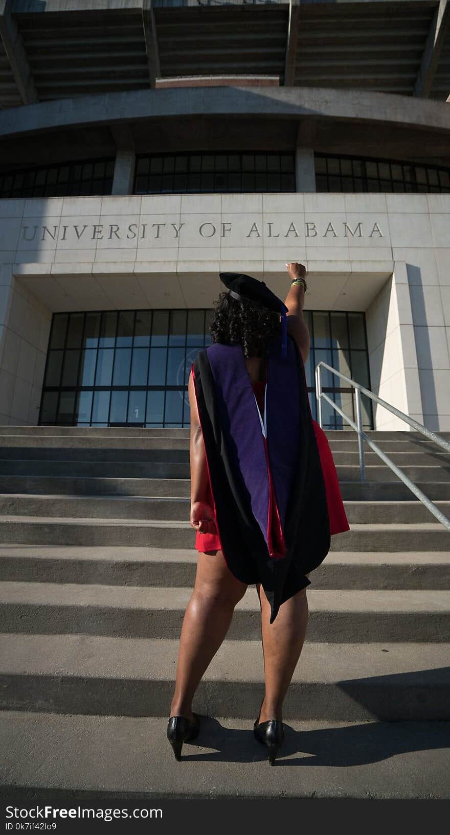 Woman Standing in Front of University of Alabama