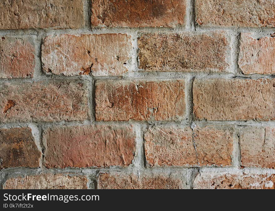 Stock Photography of Brown Bricked Wall