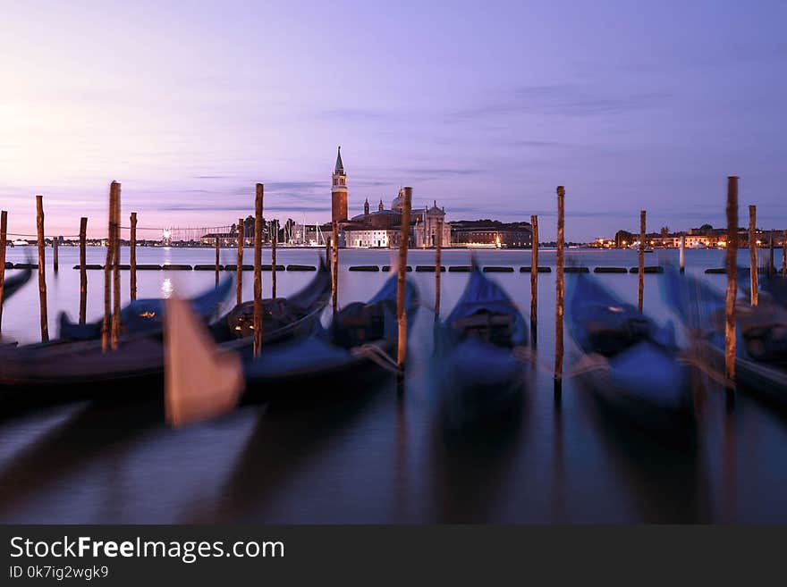 Gondola Boats in Venice Italy