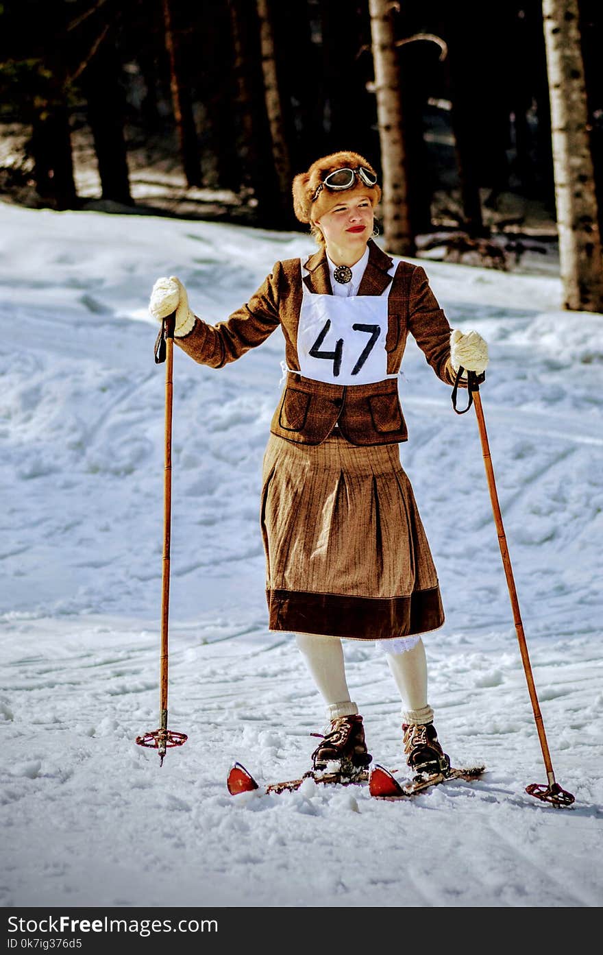 Woman Wearing Brown Skirt