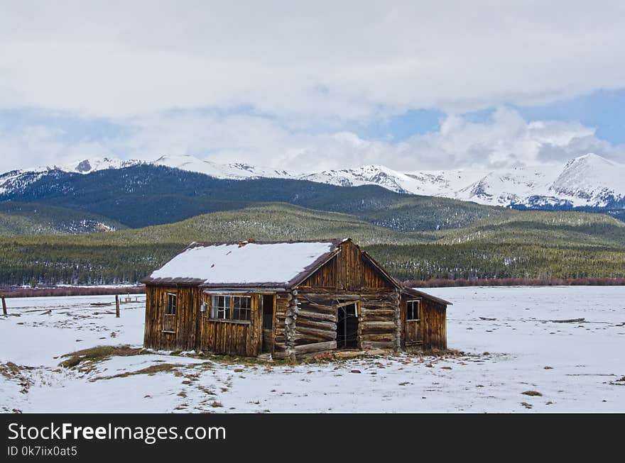 Old Log Cabin in the Mountains