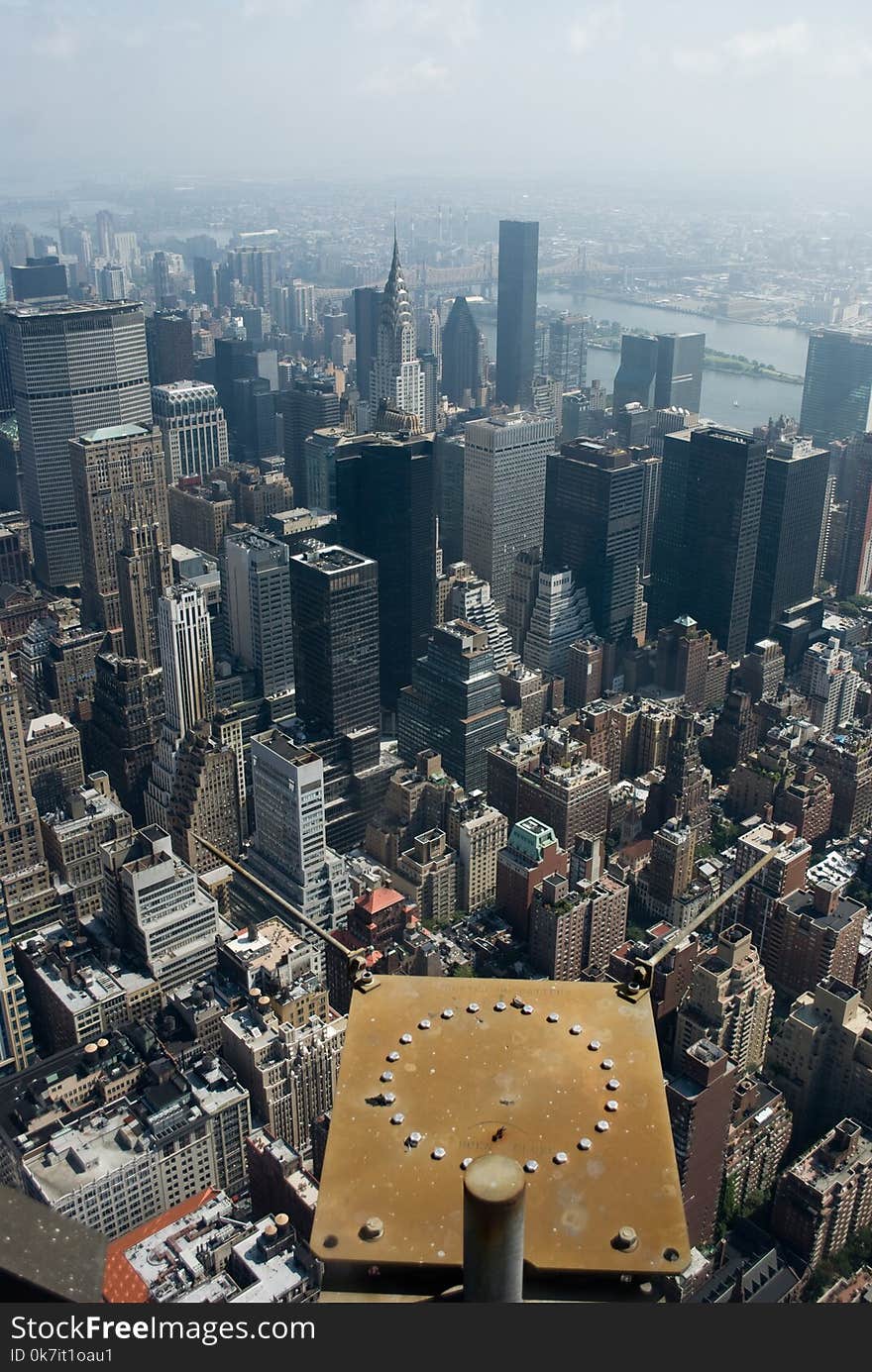 View from Top of Empire State Building Looking North at Midtown Manhattan, NYC August, 2009. View from Top of Empire State Building Looking North at Midtown Manhattan, NYC August, 2009