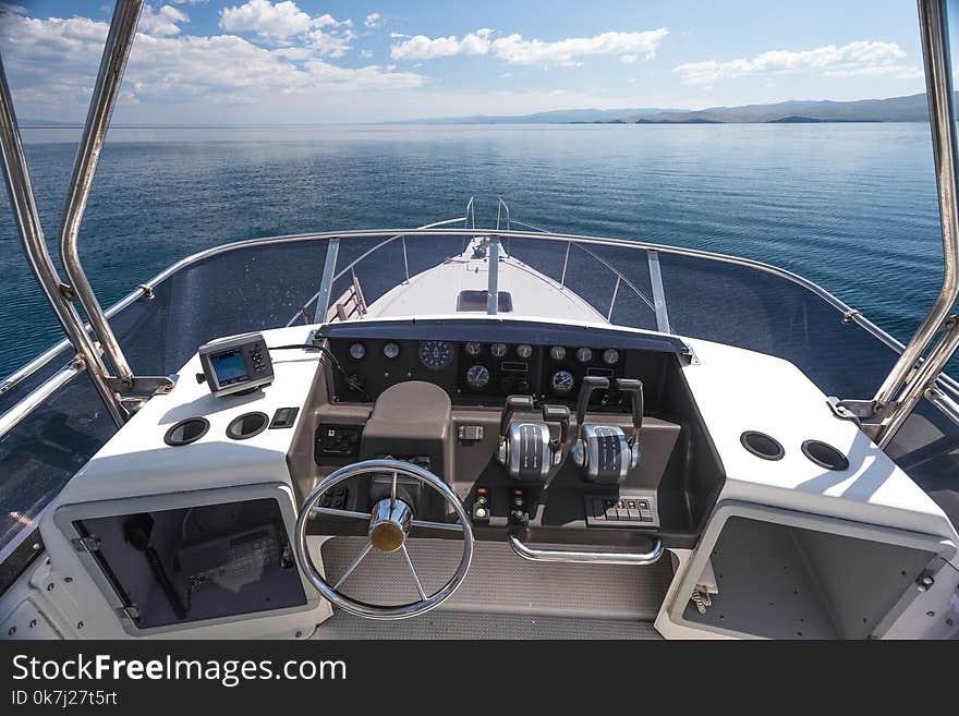 High-speed boat on the lake