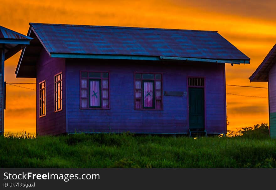 Countryside neighborhood at dawn