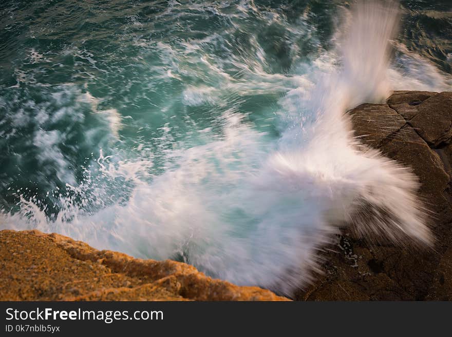 Beautiful waves on the Spanish mediterranean ocean.