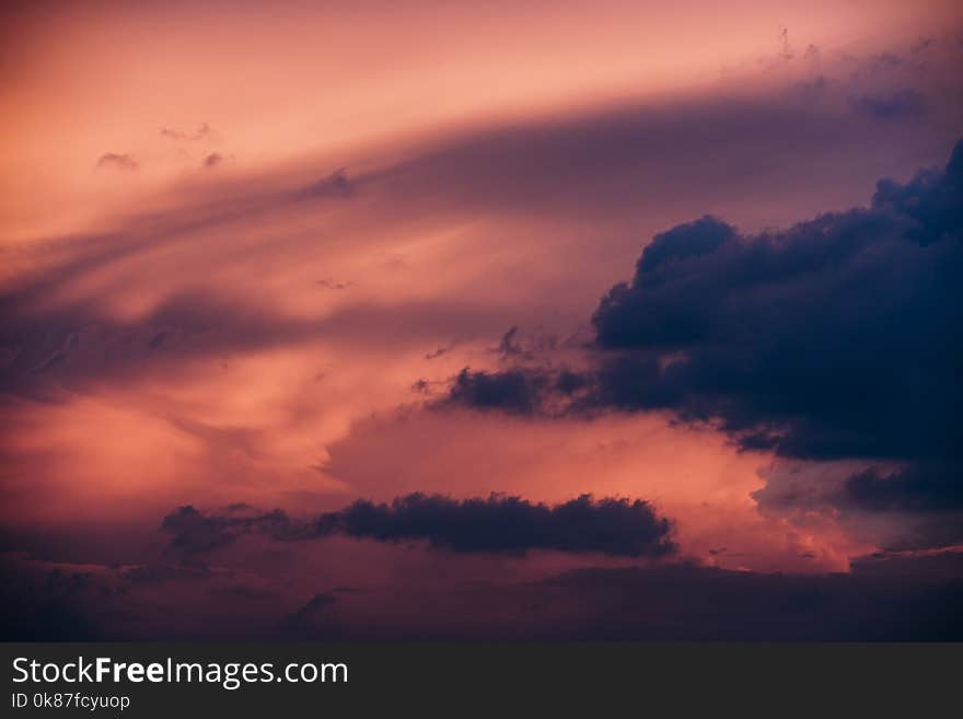 Sky, Afterglow, Red Sky At Morning, Cloud