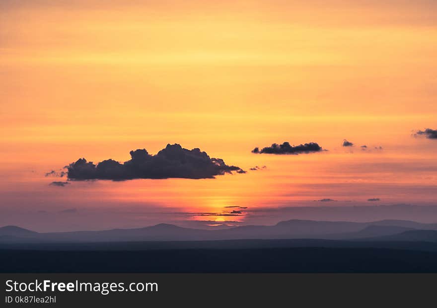 Sky, Afterglow, Horizon, Sunrise