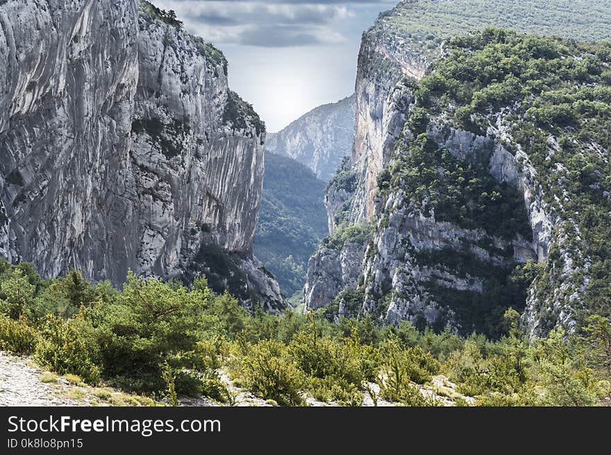 Alpine landscape of Alpes-de-Haute-Provence department in southeastern France. Alpine landscape of Alpes-de-Haute-Provence department in southeastern France.