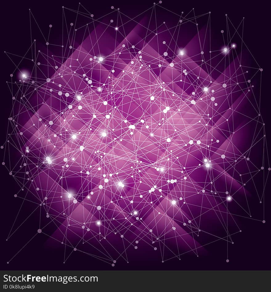 Abstract Purple Background. Vector Science Background.