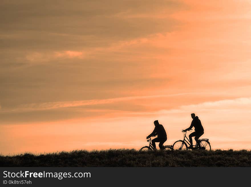 Sky, Sunset, Sunrise, Silhouette