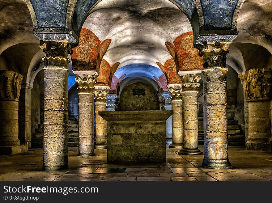 Column, Arch, Historic Site, Medieval Architecture