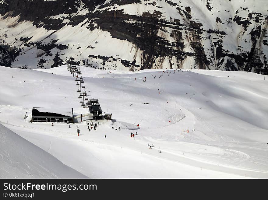 Snow, Piste, Winter, Geological Phenomenon