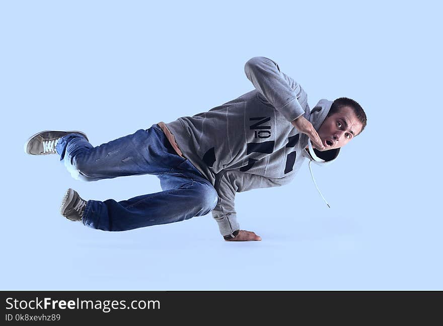 Portrait of a cheerful young man.isolated on a white background.