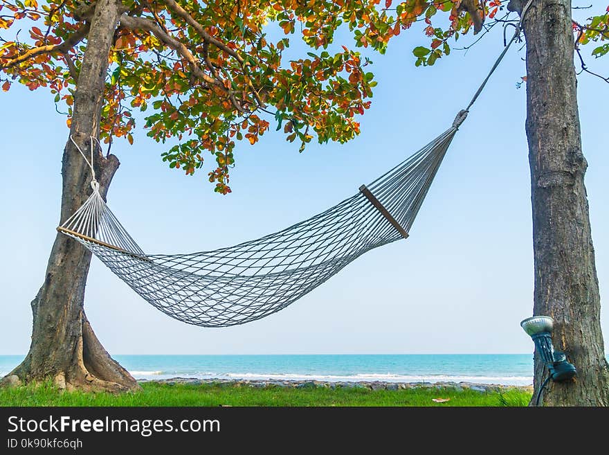 Hammock on the beach sea