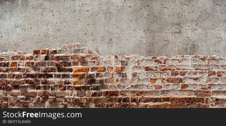 Old grunge brick wall background