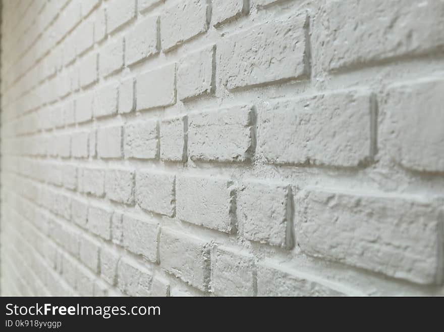 Close up white brick wall for wallpaper background