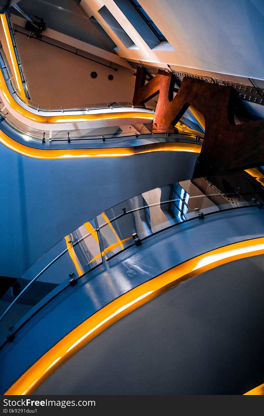 Low-angle Photography of Building Interior