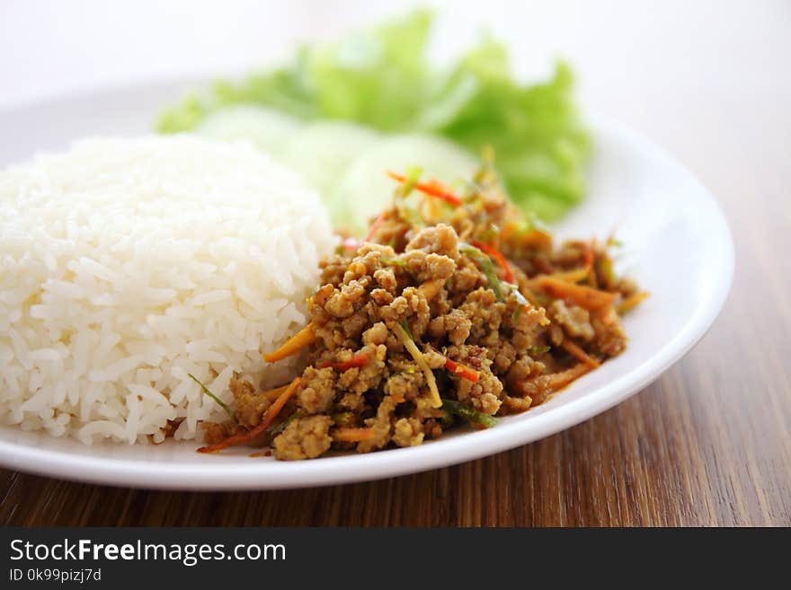 Dish, Steamed Rice, Food, Rice