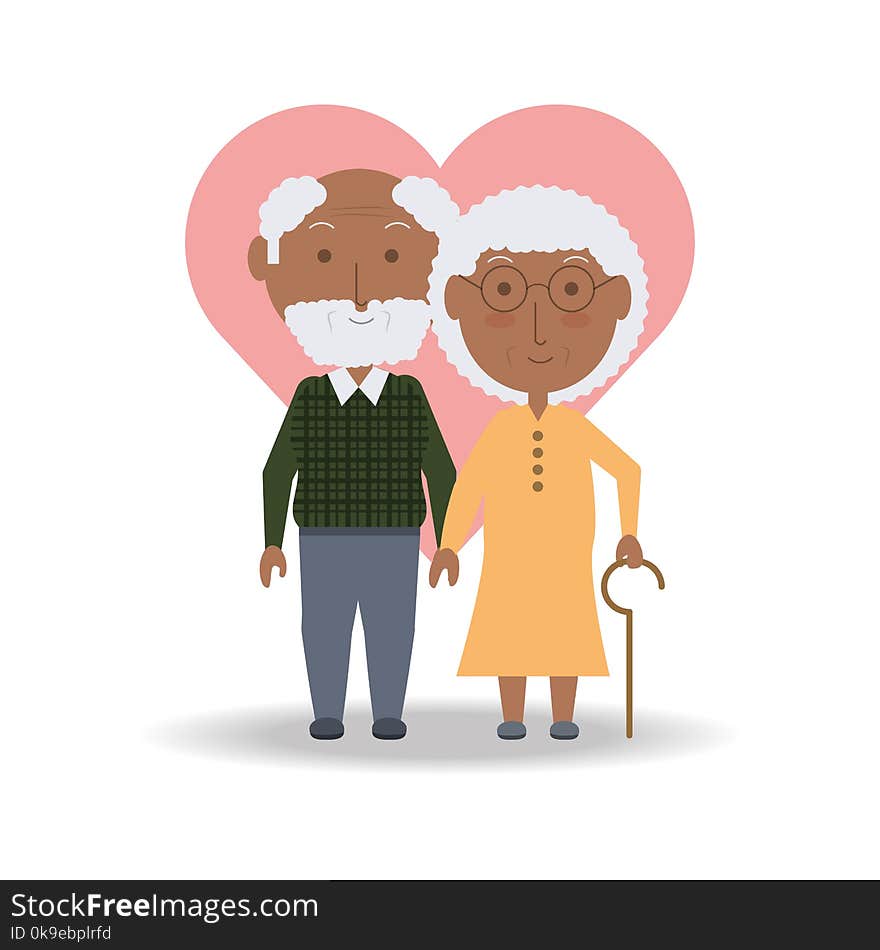 Grandparents cartoon design