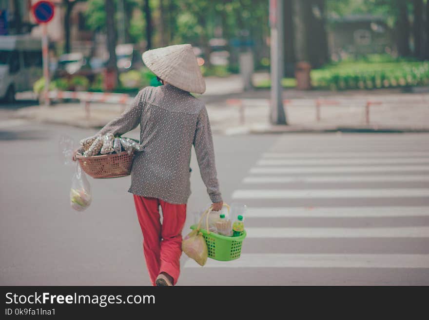 Woman Crossing Pedestrian