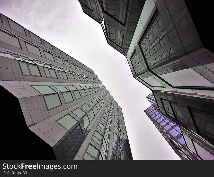 Low Angle Photography of Two Buildings