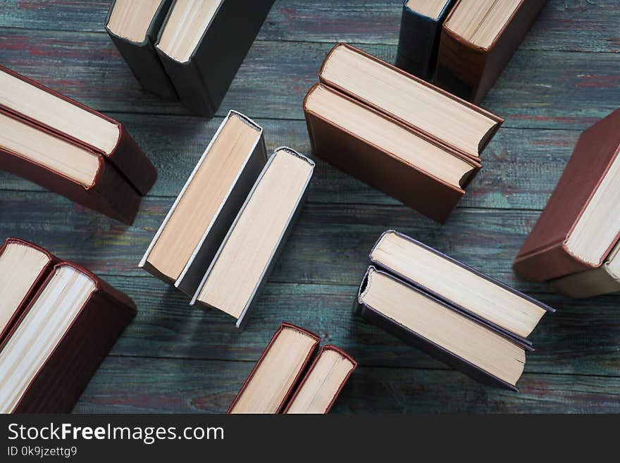 Book Hardback On Wooden Table