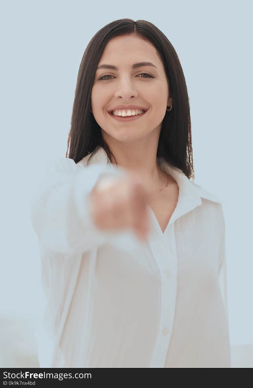 Portrait of a modern successful young business woman. photo with copy space