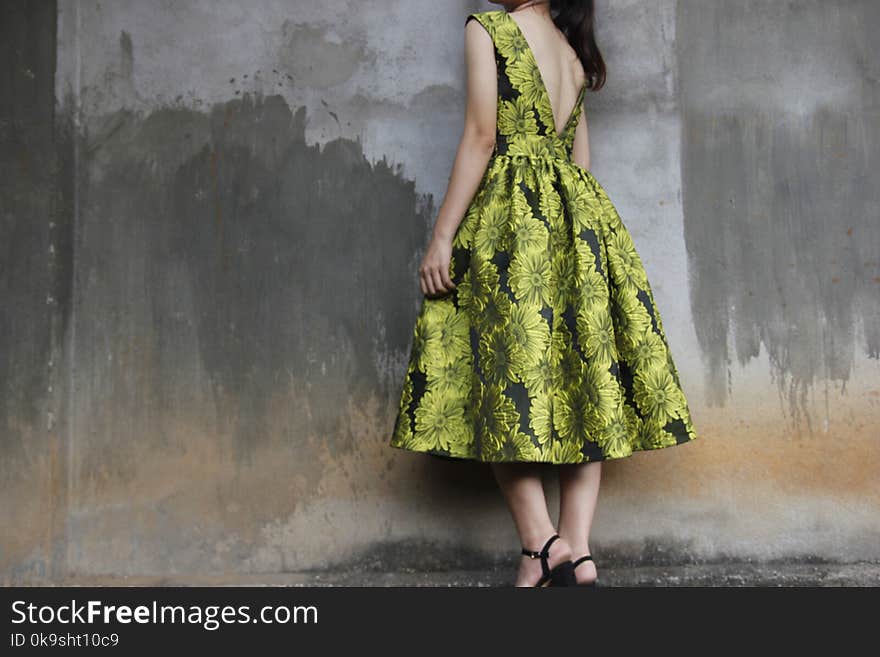 Photography of a Woman Wearing Green Dress