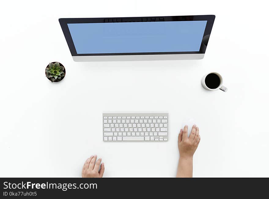 Person in Front of Computer