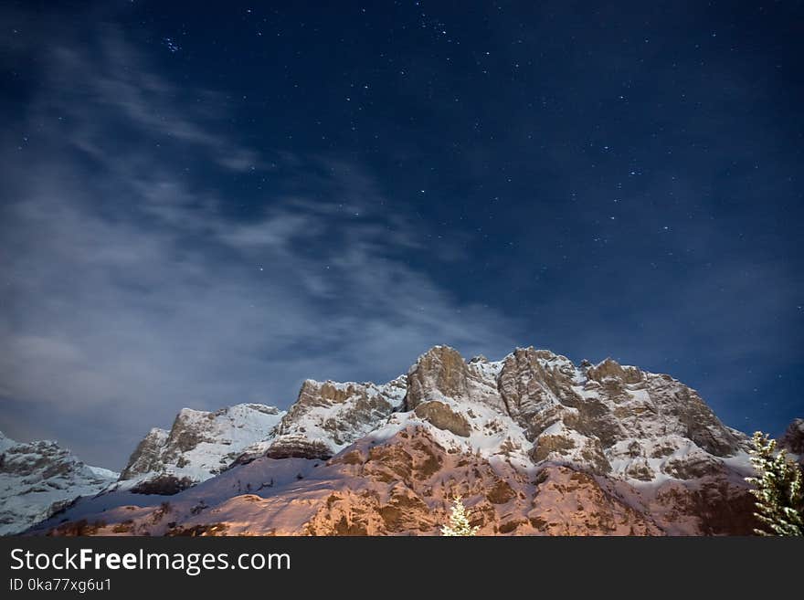 Brown and White Snow Mountain