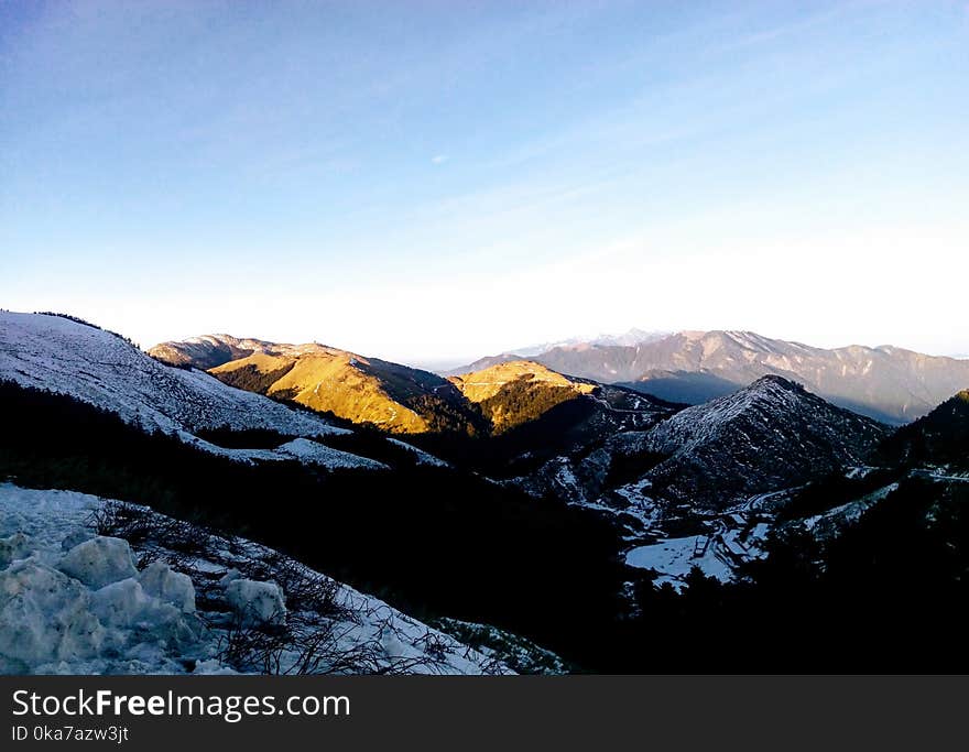 Mountains During Golden Hour