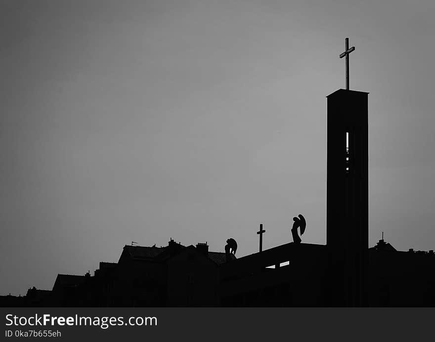 Silhouette Photo Of Cross