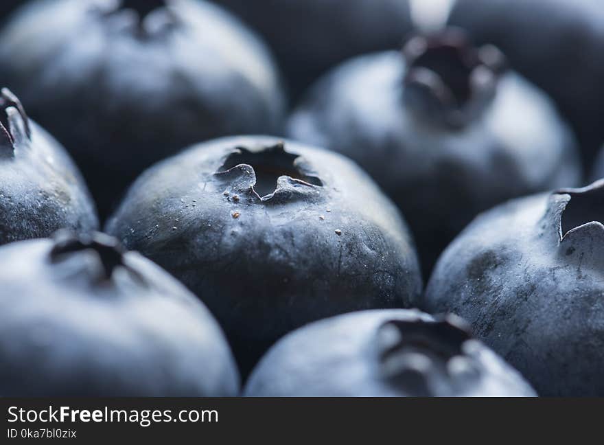 Close Up Photography of Blueberries