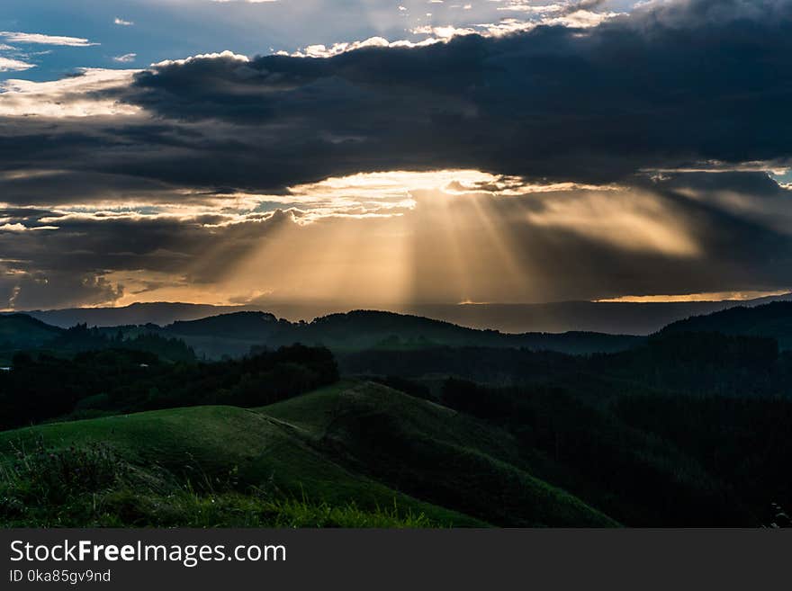 Sun set from Papamoa Hills