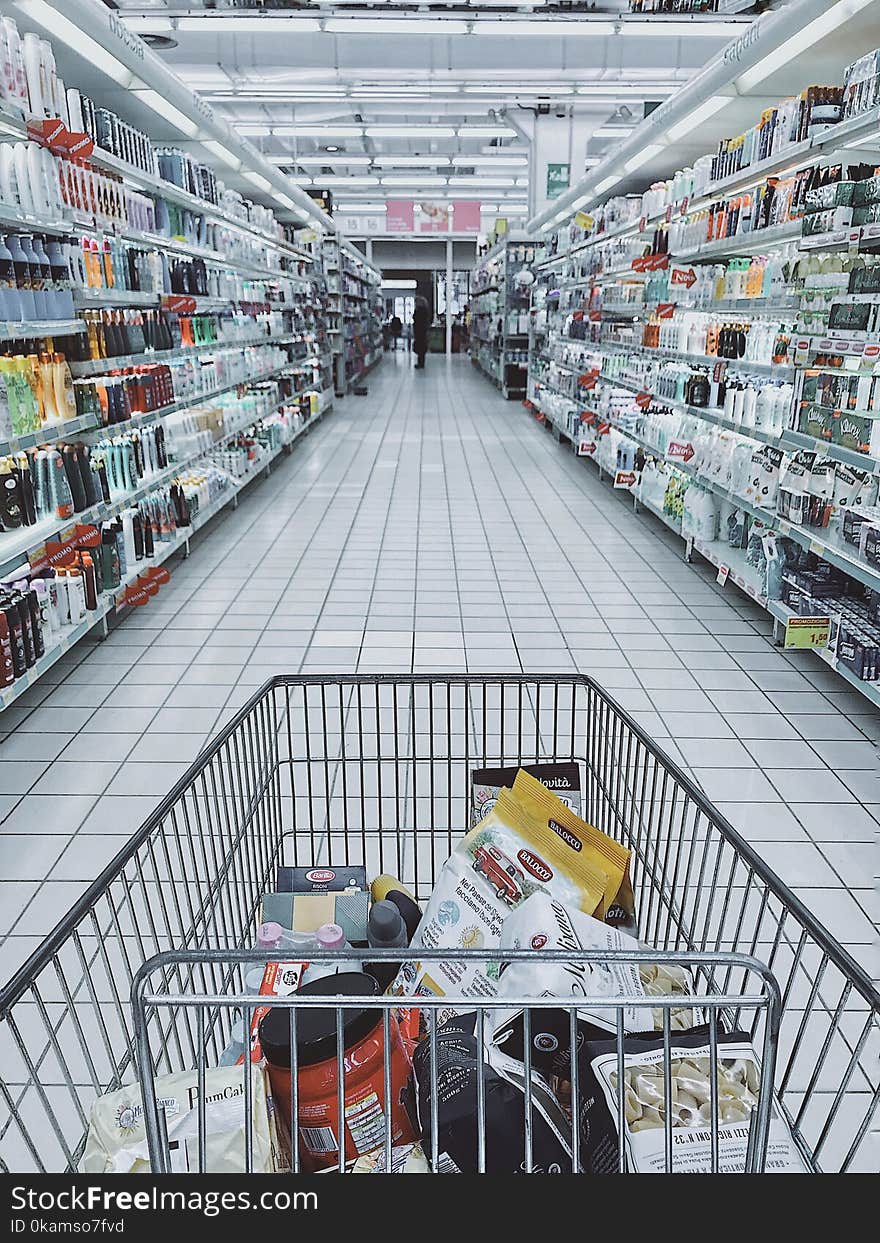 Grocery Cart With Item