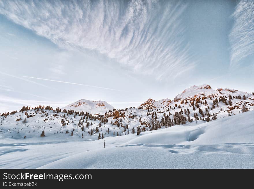 Landscape Photo of Mountain Filled With Snow