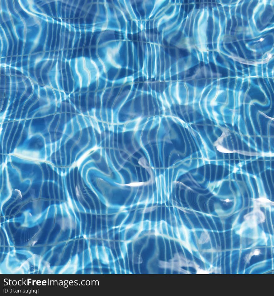 Water of Swimming Pool Showing Pool Ground