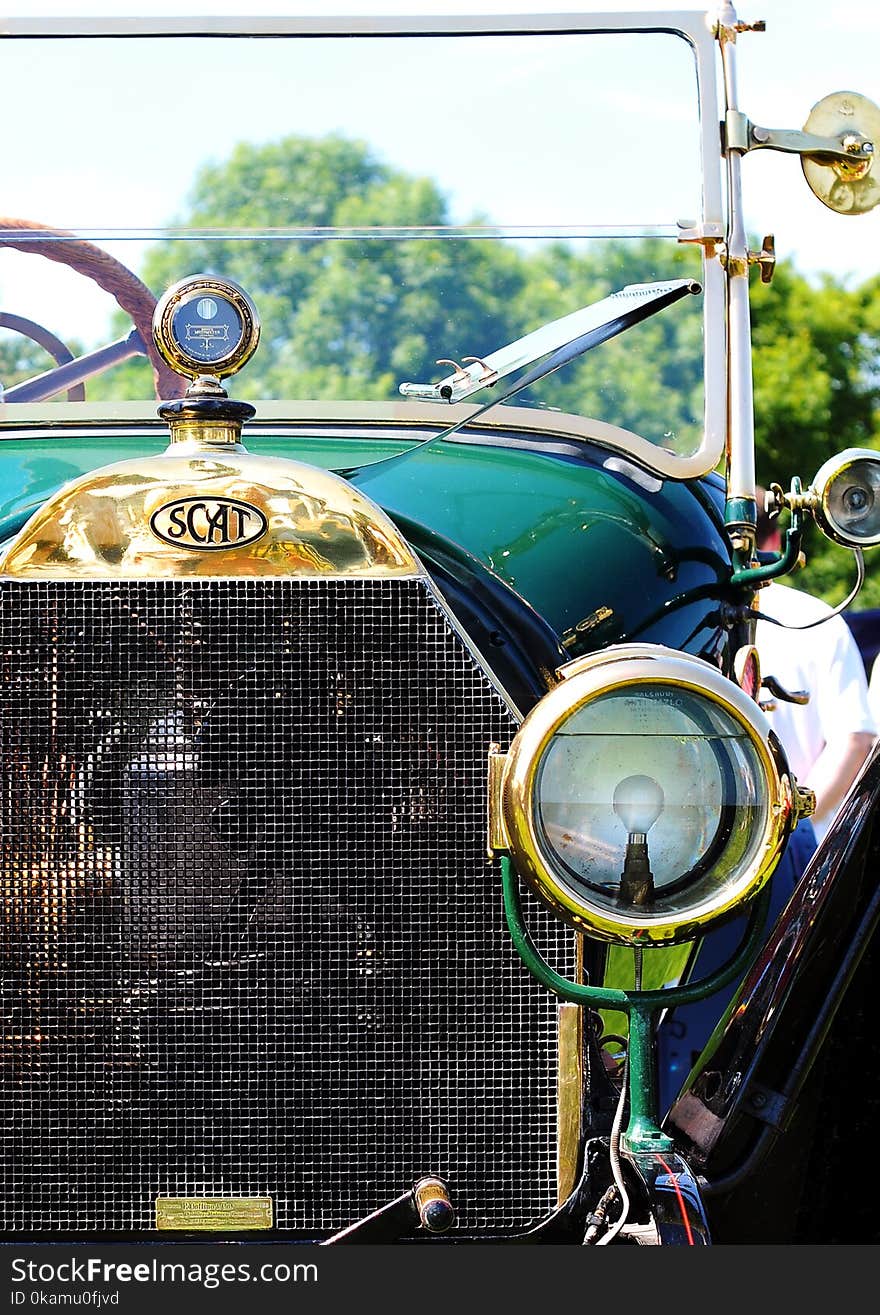 Close-Up Photography of Classic Car