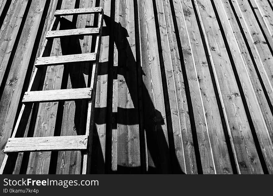 Gray Wooden Ladder