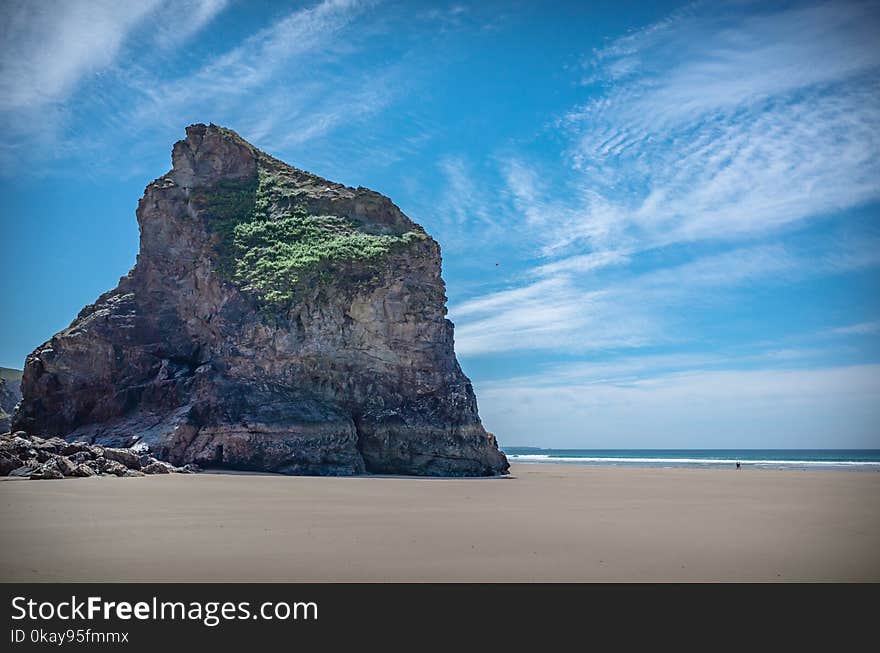 Bedruthan Steps rock formations Cornwall England